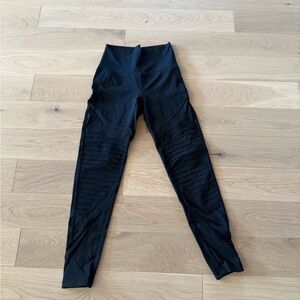 Aerie Black Mesh Panel Leggings